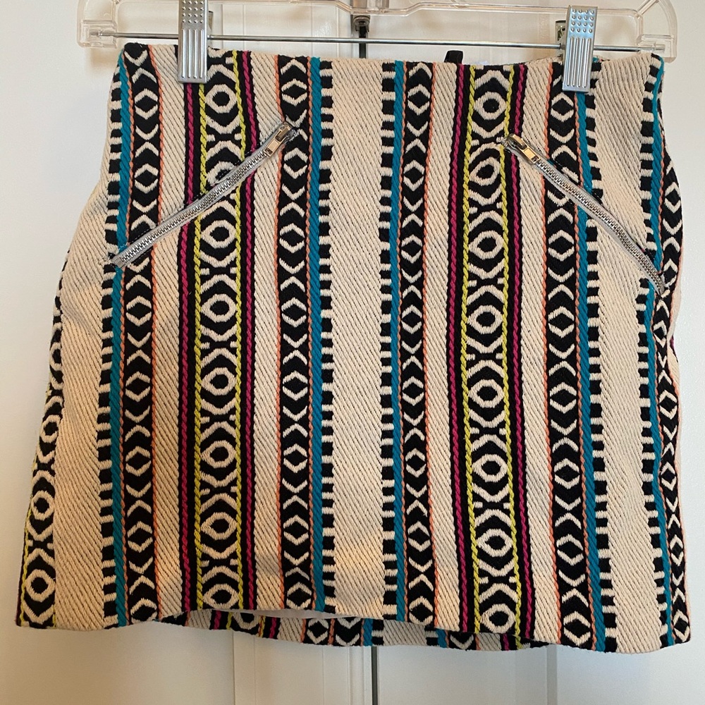 Patterned Mini Skirt